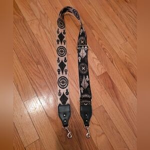 Stylish Black, Brown, And Gold Bag Strap